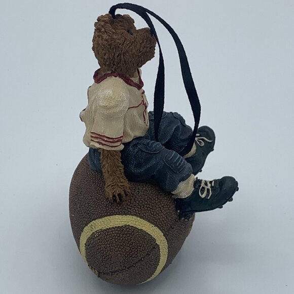 Boyds Bears Holiday Ornament - Football Player Bear on Ball - With Original Box - Picture 5 of 13